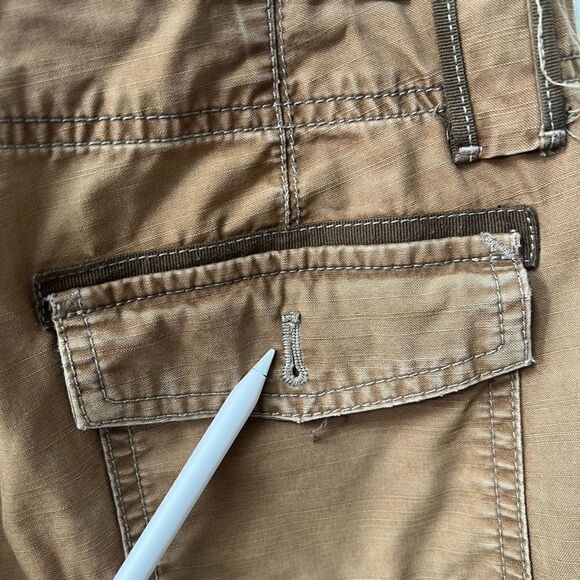 Eddie Bauer Trouser High Rise Button Ankle Adjustable Tab Leg Women's Brown Carg - Picture 3 of 16